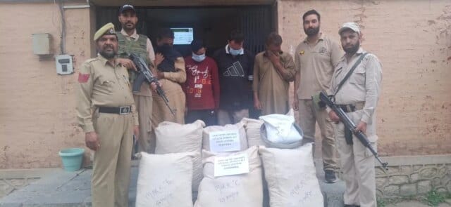 Significant quantity of contraband concealed in cowshed seized in Chadoora, Significant quantity of contraband concealed in cowshed seized in Chadoora, Budgam: Police