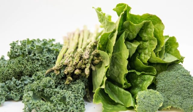 A bowl of spinach, kale and broccoli may boost heart health in elderly women