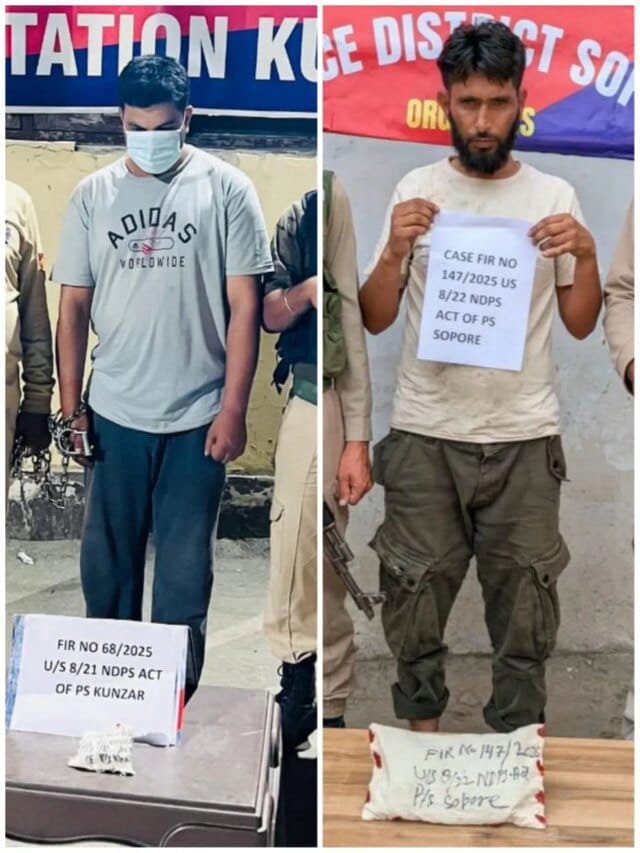 Two drug peddlers held with contraband substance in Baramulla: Police