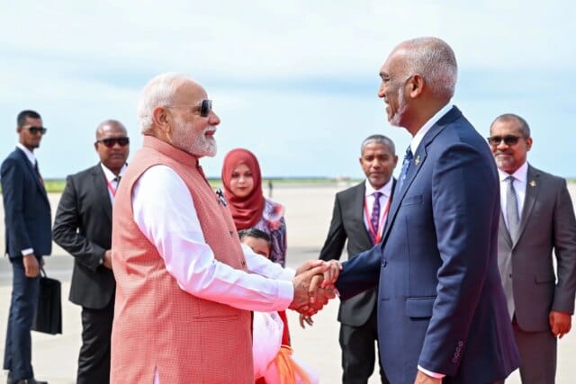 Modi arrives in Maldives as Chief Guest for 60th Independence Day