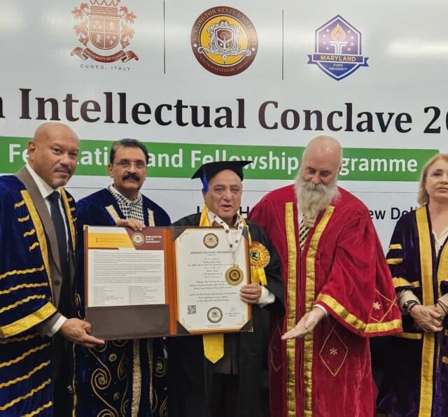 Mushtaq Chaya conferred Honorary Doctorate by Burlington University in USA Mushtaq Chaya conferred Honorary Doctorate by Burlington University in USA