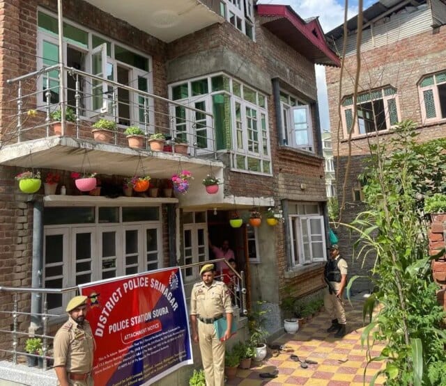 Srinagar Police attach property worth Rs 55 lakhs under NDPS Srinagar Police attach property worth Rs 55 lakhs under NDPS Act