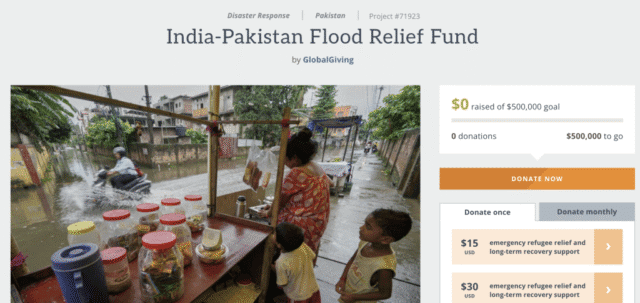 GlobalGiving launches India-Pakistan flood relief fund to aid victims
