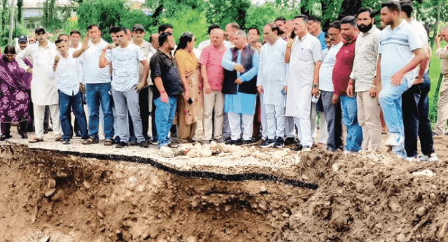 Sat Sharma visits flood-hit areas of Ramgarh, assures relief measures