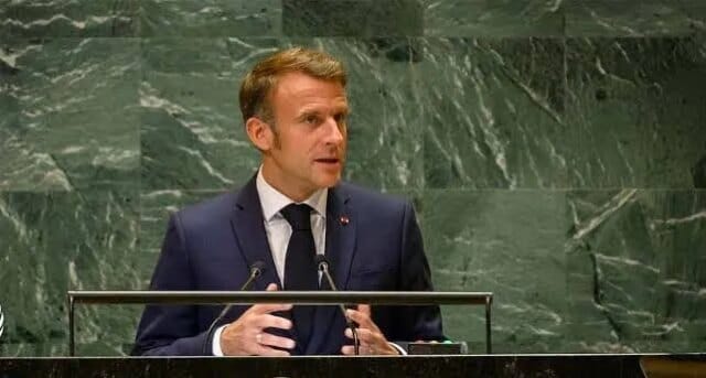 Macron calls Israel's Gaza plan "disaster waiting to happen," proposes Macron calls Israel's Gaza plan "disaster waiting to happen," proposes UN mission