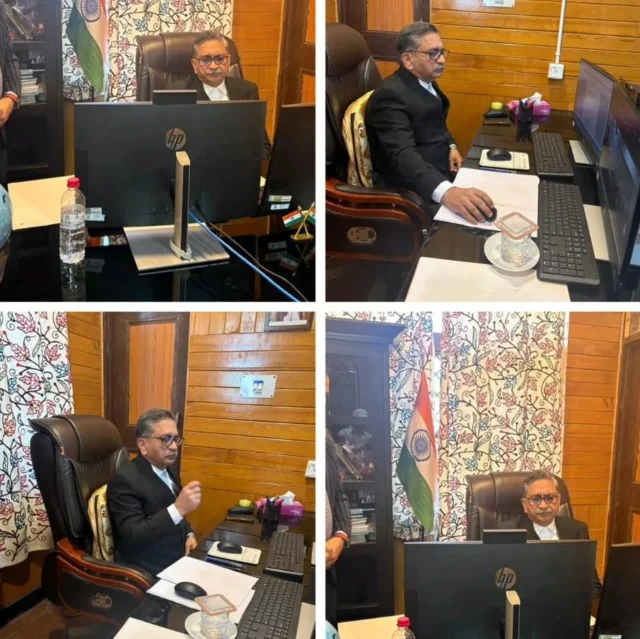 Justice Sanjeev Kumar makes history, holds High Court Division Bench Justice Sanjeev Kumar makes history, holds High Court Division Bench proceedings from Gurez virtually