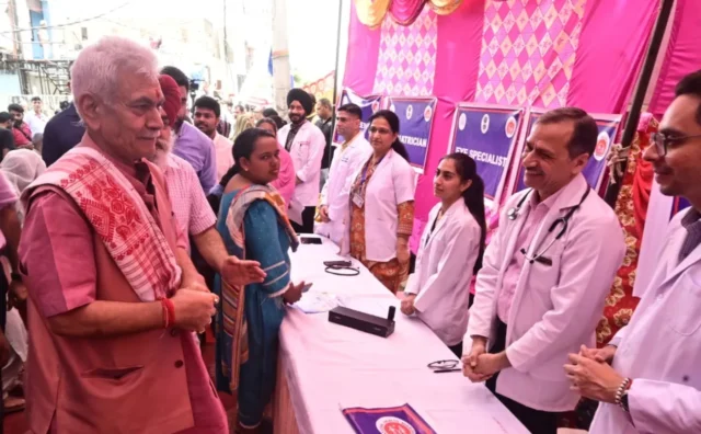Lieutenant Governor visits Mega Health Camp for flood affected families in Jammu