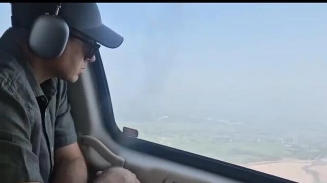 Omar Abdullah reviews flood damage in Kathua during aerial tour