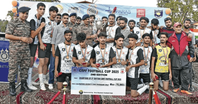 Hamdaniya FC wins 2nd CRPF Football Cup, beats Ganderbal United 3–1