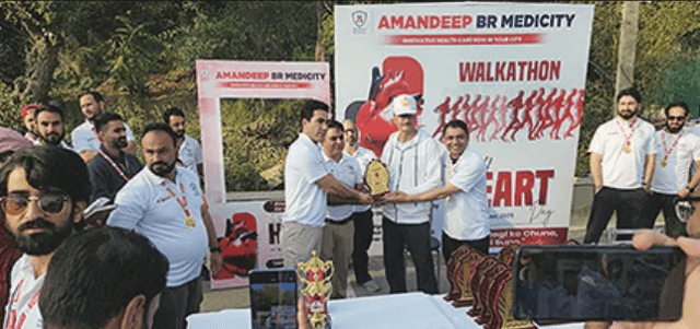 Amandeep BR Medicity hosts Walkathon in Srinagar