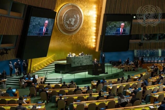 UN assembly votes overwhelmingly to back two-state solution to Israel-Palestinian conflict