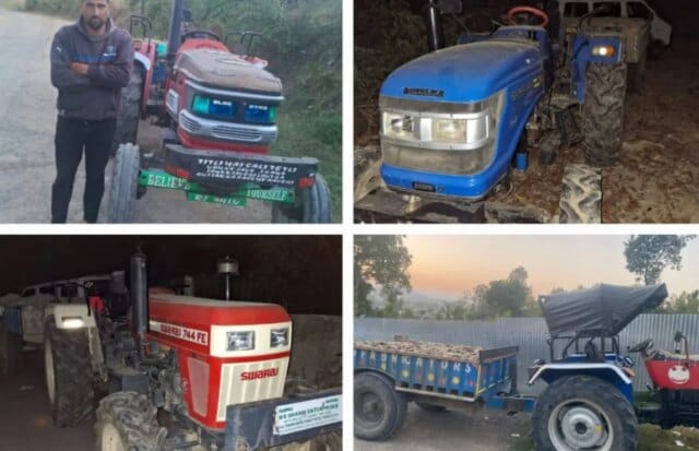 Police seize 4 vehicles for illegal transportation of minerals in Police seize 4 vehicles for illegal transportation of minerals in Handwara