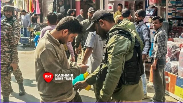 Srinagar Police conduct surprise checks In Lal Chowk amid security Srinagar Police conduct surprise checks In Lal Chowk amid security alerts