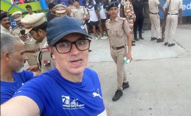 CM Omar Abdullah participates in Delhi Half Marathon 2025, achieves personal best finishing time