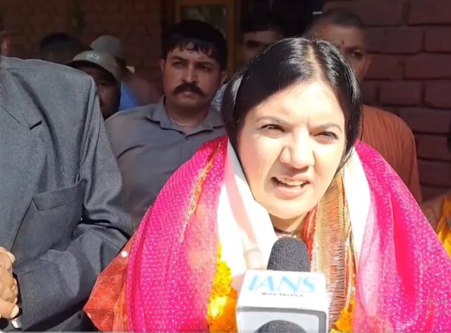 Devyani Rana, accompanied by thousands of supporters, files nomination for Nagrota bypoll