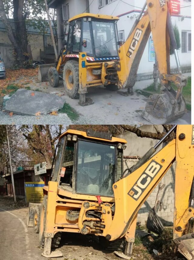 Police seize 2 JCBs involved in illegal mining in Shopian