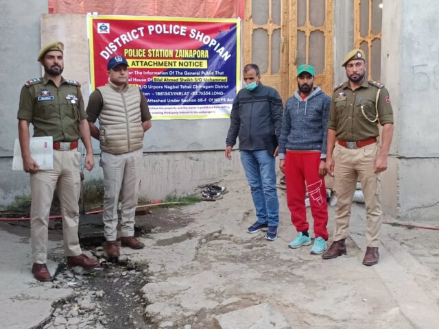 Property acquired through proceeds of drug trade attached in Shopian: Property acquired through proceeds of drug trade attached in Shopian: Police