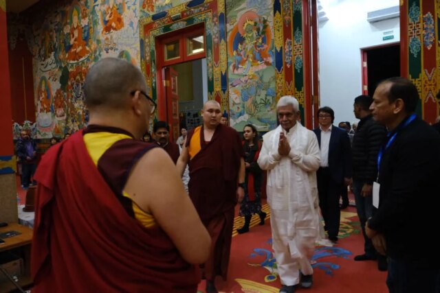 Lieutenant Governor pays obeisance to sacred relics of Lord Buddha Lieutenant Governor pays obeisance to sacred relics of Lord Buddha at Geden Sheddup Choikorling Monastery at Elista, Kalmykia, Russia