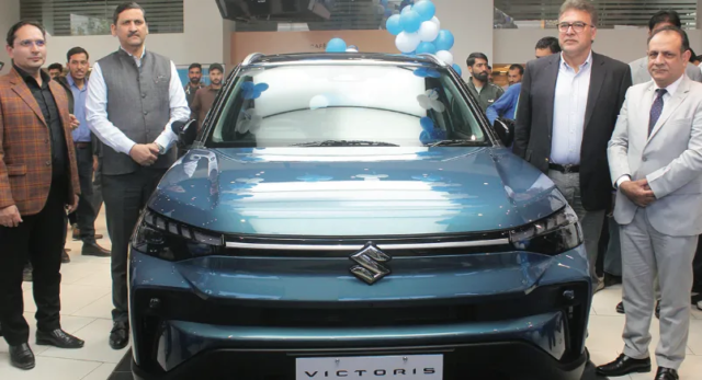 Maruti Suzuki Victoris unveiled at Jamkash Vehicleades Kashmir Maruti Suzuki Victoris unveiled at Jamkash Vehicleades Kashmir